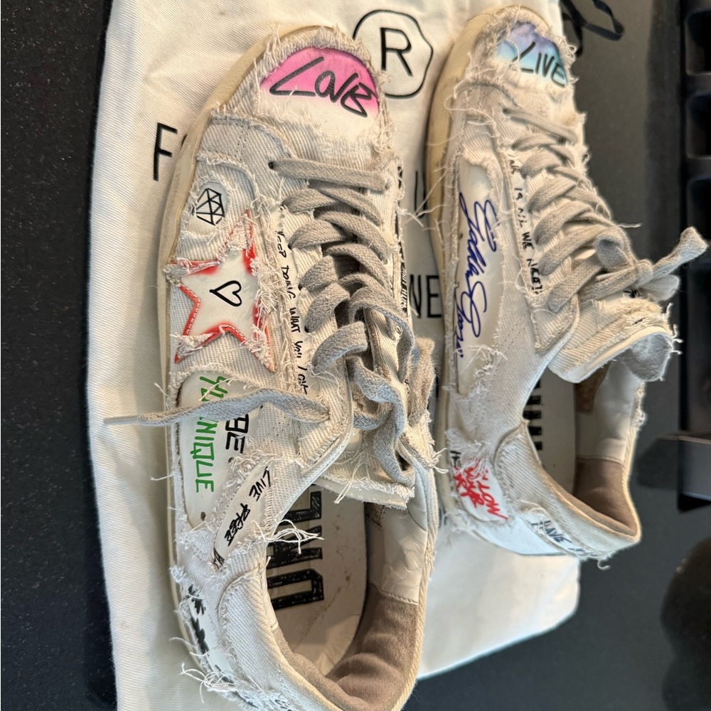 Golden Goose Multicolor Distressed Sneakers size 40